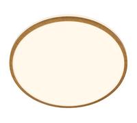 Briloner Bathroom Led Ceiling Light Lamp Ip44 Warm White Wood Frame 33Cm, 18W, 1850Lm