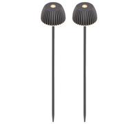 BRILONER - Set of 2 Garden Spike Light, Battery Powered, Touch Control, Dimmable, Height Adjustable, Outdoor Spike Lights, Exterior Lamp, Garden Light, Stake Lights, 6x78.5 cm, Anthracite