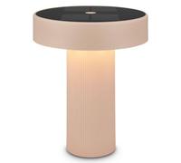Briloner Battery Powered Beige Solar Rechargeable Touch Dimmer Table Lamp