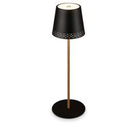 Briloner Battery Powered Black Dimmable Rechargeable Table Lamp