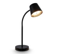 BRILONER - LED Desk Lamp, Wireless Reading Light with Touch Control, Dimmable, Adjustable, Flexible Gooseneck Lamps, Battery Table Lamp, Bedside Lamps, Reading Lamp, Home Office, Study, 38.5cm, Black