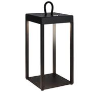 Briloner Battery Powered Black Outdoor Rechargeable Table Lamp
