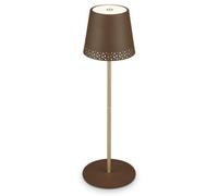 Briloner Battery Powered Brown Dimmable Rechargeable Table Lamp