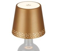 Briloner Battery Powered Gold Dimmable Rechargeable Bottle Lamp (Dia)11Cm