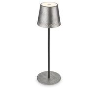 Briloner Battery Powered Silver Dimmable Rechargeable Table Lamp