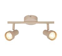 BRILONER Beige 2 Light Adjustable Metal Ceiling Spotlight for GU10 Bulbs Briloner Beige