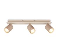 BRILONER - Ceiling Light, Adjustable, GU10 Socket, max. 9W, Spotlight, Ceiling Lights Living Room, Lights for Bedroom, Hallway, Kitchen, Spot Lamp, Lounge, 45 cm, Beige