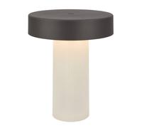 BRILONER - Rechargeable LED Table Lamp, Stepless Touch Dimmer, IP44, USB-C Charging, Replaceable Battery, Night Light, Bedside Lamps, Battery Lamp, 16 x 20 cm, Off White Anthracite