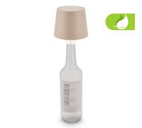 Briloner Beige Bottle Light Usb Rechargeable Table Lamp Dimmable Touch Cordless Outdoor