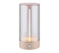 BRILONER - Wireless LED Table lamp with 4-Level Touch Control, Filament Design, Warm White Light, USB-C Charging, Bedside lamp, Reading lamp, LED lamp, Table Light, Battery lamp, 7x14.5 cm, Beige