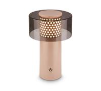 BRILONER - Rechargeable LED Table Lamp IP44 with Touch, Dimmable, Warm White Light, LED, Battery 13X20.5 cm, Anthracite-Beige