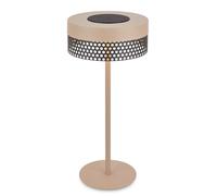 BRILONER - Rechargeable LED Table Lamp IP44 with Touch, Dimmable, Replaceable Battery, LED Light, Battery Table Lamp, Bedside Lamp, Camp Lights, Outdoor, 16X35 cm, Beige-Anthracite