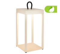 BRILONER - Cordless rechargeable lantern with touch, dimmable, IP44, warm white light colour, bedside lamps, table lamp, battery lamp, table lamps for living room, outdoor lantern,31.5x13cm, beige