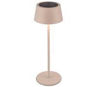 BRILONER - Rechargeable LED Table Lamp IP44 with Touch, CCT, Dimmable, Solar, LED Light, Battery Table Lamp, Bedside Lamp, Cordless, Garden Lights, Outdoor, 11.5X32 cm, Beige