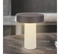 Briloner Bito LED rechargeable table lamp, anthracite/white, height 20 cm, IP44
