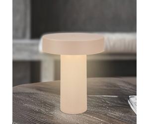 Briloner Bito LED rechargeable table lamp, beige/beige, height 20 cm, IP44
