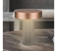 BRILONER - Rechargeable LED Table Lamp, Stepless Touch Dimmer, IP44, USB-C Charging, Replaceable Battery, Night Light, Bedside Lamps, Battery Lamp, 16 x 20 cm, Anthracite Bronze Metallic