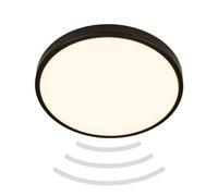 Briloner Black Bathroom Led Ceiling Light Motion Sensor Lamp 12W 3000K Ip54 29Cm