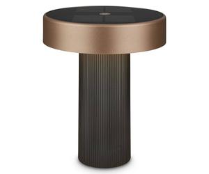 BRILONER Black Bonze Solar Table Lamp LED Rechargeable Light Dimmable IP44 in Bronze Briloner Bronze