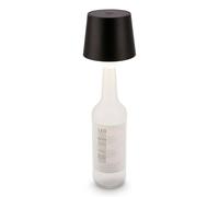 BRILONER - Rechargeable Bottle lamp with Touch, dimmable, Warm White Light Colour, LED lamp, no Cord, Bedside, Battery, Outdoor, Camp Light, 10,5x11,5 cm, Black