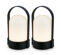 Briloner Black Camping Lights 2X Pack Led Lamp Rechargeable Tent Light Patio Dimmable Touch Cordless Ip44 Outdoor