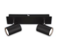 BRILONER Black Metal GU10 Ceiling Light 2 Way Spotlight Briloner Black