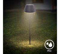 Briloner Black Mini Garden Pathway Light Spike Rechargeable Outdoor Touch Balcony