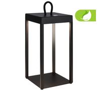 Briloner Battery Powered Black Outdoor Rechargeable Table Lamp