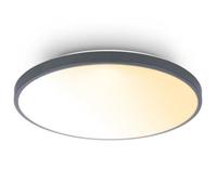 Briloner Black Round Led Ceiling Light Lamp 22W 2400Lm Living Room Dimmable Remote Cct 380mm