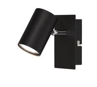 Briloner Black Wall Light Spotlight Gu10 1 Way Adjustable Metal Indoor Lamp 123mm Ip20