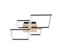 BRILONER Black Wood 2x14W 2x8W LED Ceiling Light Briloner Black