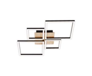 BRILONER Black Wood 2x14W 2x8W LED Ceiling Light Briloner Black