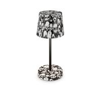 BRILONER - LED Table Lamp Wireless IP44 with Touch, Dimmable in Steps, Splash Protection, Bedside Lamp, Reading Lamp, LED Lamp, Camping Lamp, Table Lamp, Outdoor Lamp, 26 x 10.5 cm, Skulls Motif