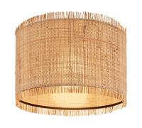 BRILONER - Ceiling Light with Straw Shade, E27 Socket, Max. 10W, Boho, Aesthetic, Living Room, Bedroom, Dining Room, Hallway, 40 x 28 cm (DxH), Nature, Wood-Colored