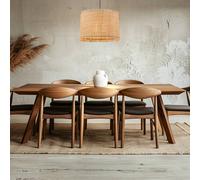 Briloner Borra pendant light, 1-bulb, natural colour, straw, Ø 40 cm