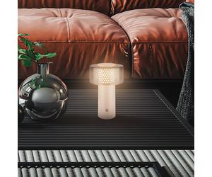 Briloner Brilo unplugged LED battery lamp, Gila, anthracite/beige, 21 cm