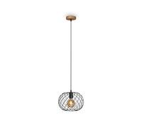 BRILONER - Vintage Pendant Light with E27 Socket, max. 40 W, Retro Pendant Light, Light Shade, lamp Shade, Ceiling Lights Living Room, Kitchen Lights Ceiling, 30x14.9 cm (DxH), lampshade, Metal-Wood
