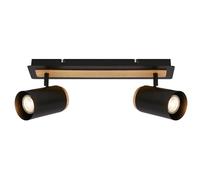 BRILONER - Ceiling Light, Adjustable, GU10 Socket, max. 9W, Ceiling Spotlight, Lights for Living Room, Lounge, hallways, Bedroom, 40 cm, Black-Wood