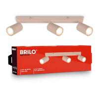 BRILONER - Ceiling Light, Adjustable, GU10 Socket, max. 9W, Spotlight, Ceiling Lights Living Room, Lights for Bedroom, Hallway, Kitchen, Spot Lamp, Lounge, 44 cm, Beige