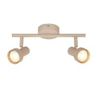 BRILONER - Ceiling Light, Adjustable, GU10 Socket, max. 9W, Spotlight, Ceiling Lights Living Room, Lights for Bedroom, Hallway, Kitchen, Spot Lamp, Lounge, 27.5 cm, Beige