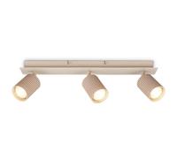 BRILONER - Ceiling Light, Adjustable, GU10 Socket, max. 9W, Spotlight, Ceiling Lights Living Room, Lights for Bedroom, Hallway, Kitchen, Spot Lamp, Lounge, 45 cm, Beige