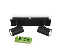 BRILONER - Ceiling Light, Energy Efficiency Class A, Adjustable, 3000K Warm White, 2W, 450 Lumen Each, Approx. 50,000h Light, Ceiling Lamp, Living Room Lamp, Bedroom, Kitchen, 29 cm, Black