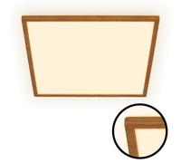 Ceiling Light LED 22W 3000lm Square Ultra Slim Wood Look Panel 420mm Warm White [EEK: E]