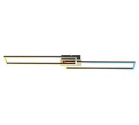 LED Ceiling Light Gold-Brown 110Cm 40W CCT 2700K-5000K Adjustable Remote Control