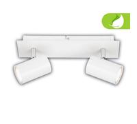 BRILONER - EEK A LED Ceiling lamp swivelling, 3000K Warm White, 2W Each, 450 Lumen Each, Approx. 50,000h Light, Ceiling Light, lamp, Living Room lamp, Bedroom lamp, Kitchen lamp, 29 cm, White