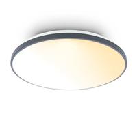 BRILONER - Ceiling Light with Remote Control, Dimmable, Decorative Trim, Warm White to Neutral White, Ceiling Lights Living Room, LED Lights for Bedroom, Kitchen Light, 48 x 6.5 cm, Anthracite