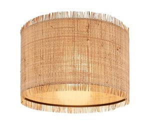 BRILONER - Ceiling Light with Straw Shade, E27 Socket, Max. 10W, Boho, Aesthetic, Living Room, Bedroom, Dining Room, Hallway, 40 x 28 cm (DxH), Nature, Wood-Colored