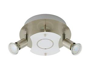 BRILONER Ceiling Lights/LED Spotlights, Metal, GU10, 3 W, Satin Nickel