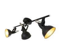 Briloner Ceiling Spot Light E14 Black Gold Adjustable 3 Way Ceiling Lamp