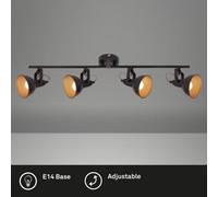 Briloner Ceiling Spot Light E14 Black Gold Adjustable 4 Way Ceiling Lamp